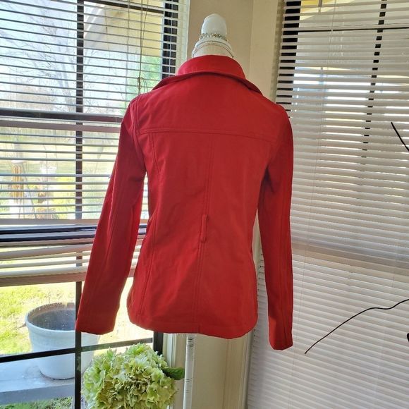 RUE 21 Rain Coat Trench Coat Red sz M - Picture 3 of 5